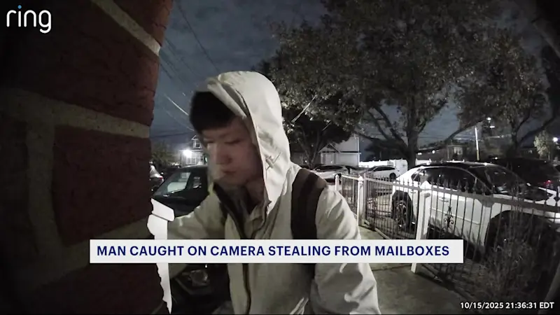 Story image: Man caught on camera stealing from mailboxes in Throgs Neck