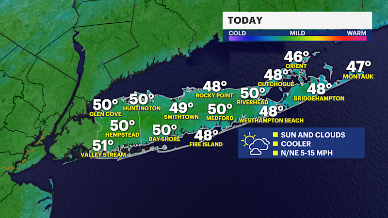 Story image: Cooler weather for the rest of the workweek; tracking rain for Sunday