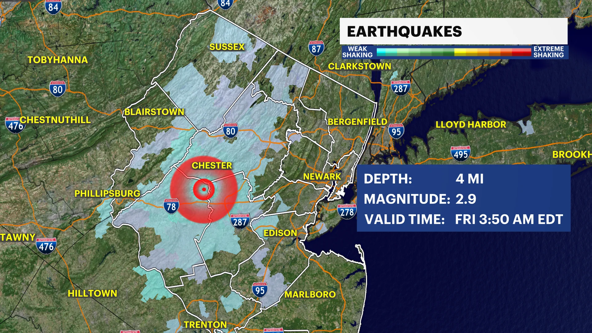 USGS says a 2.9 magnitude aftershock struck Tewksbury;  The 177th aftershock since the April earthquake