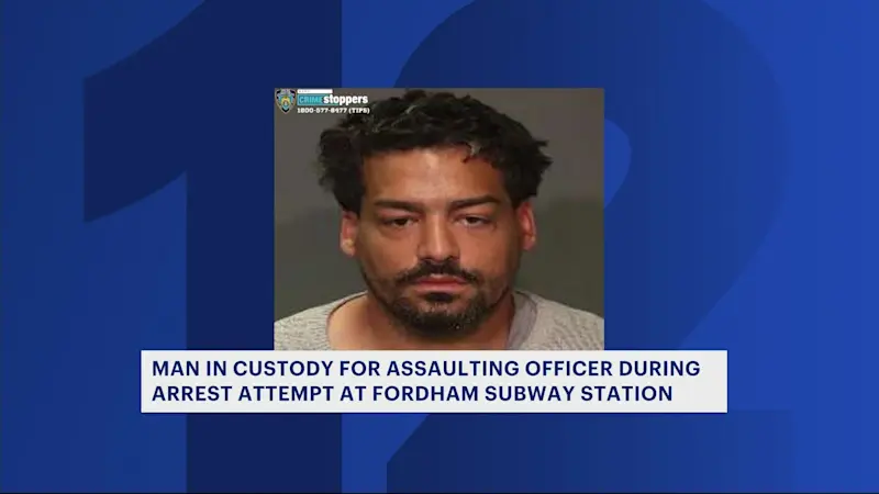 Story image: Bronx man arrested, accused of attacking officer at Fordham Road subway station