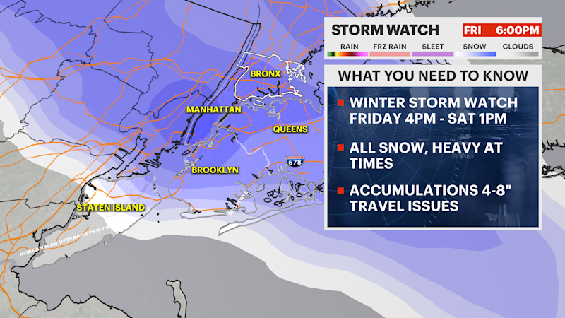 Story image: STORM WATCH: Heavy snow to disrupt local travel starting Friday evening in the Bronx