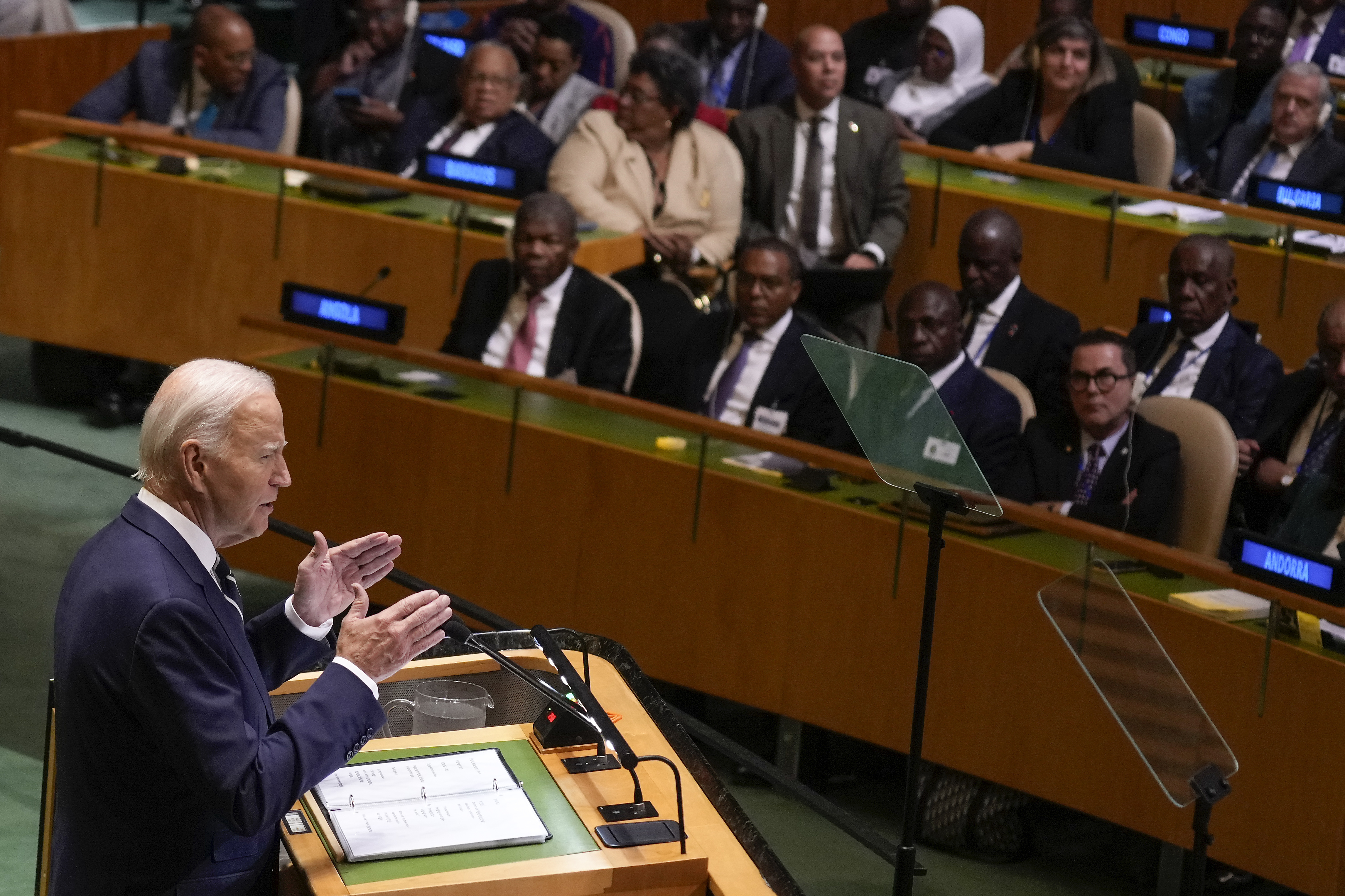 Biden in farewell U.N. address says peace still possible in conflicts in Mideast and Ukraine