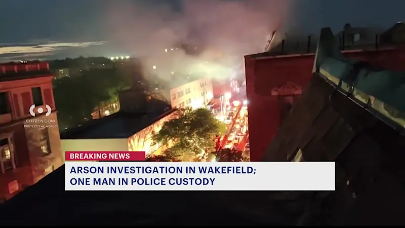 Story image: Man arrested after fire breaks out in Wakefield apartment building