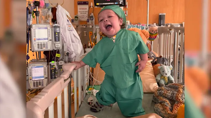 Story image: Warwick toddler receives lifesaving heart transplant after nearly a year in the hospital