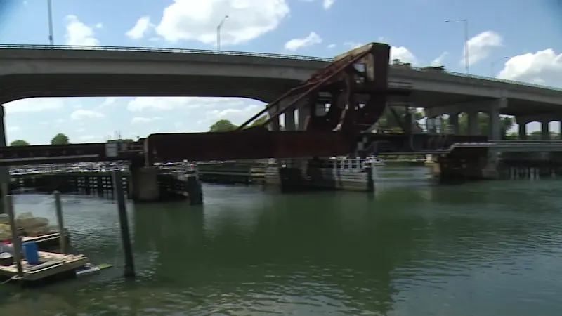 Story image: Shark River train bridge in Belmar temporarily locked in place due to extreme heat