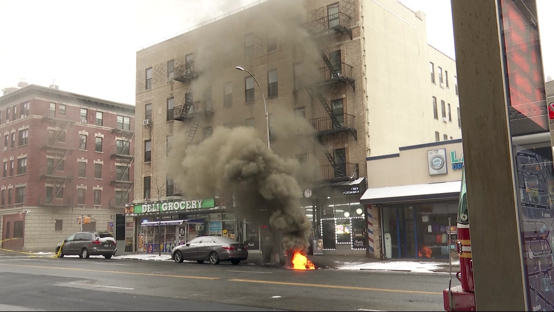 Manhole fire shuts down Longwood block on Christmas Eve