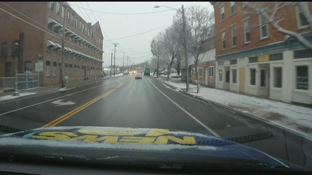News 12 s Lauren Fabrizi tracks the storm in Shelton