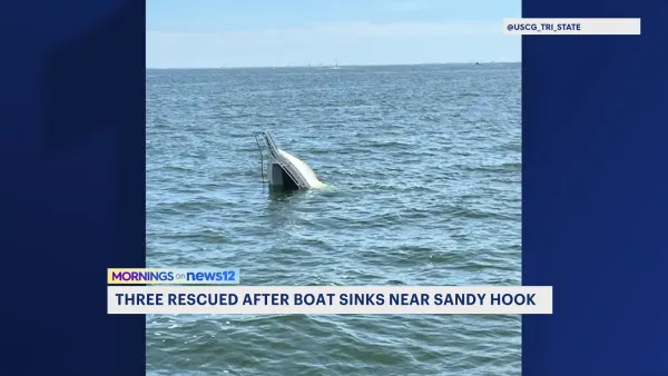 3 rescued by good Samaritan after boat starts sinking near Sandy Hook