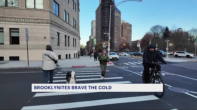 Story image: Brooklyn residents brave the cold as temperatures dip 