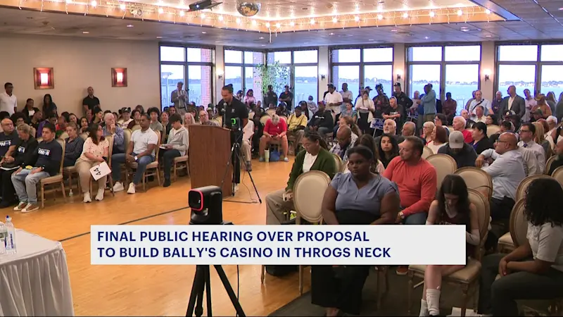 Story image: Tension runs high during final public hearing over proposed Bally's casino in Throgs Neck