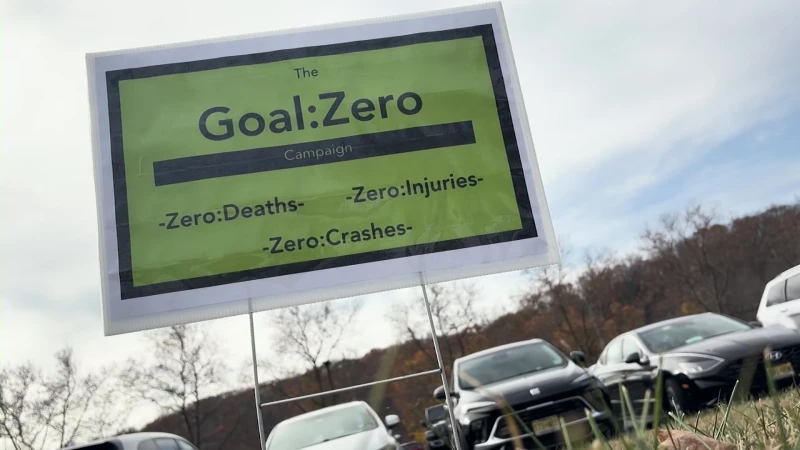 Story image: Holmdel police officer, student raise awareness about traffic fatalities amid 600 deaths this year