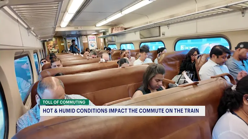 Story image: Toll of Commuting: Hot weather impacts commuters, trains