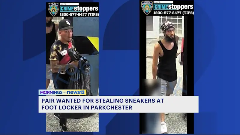 Story image: 2 robbers wanted for stealing shoes from Foot Locker in Parkchester