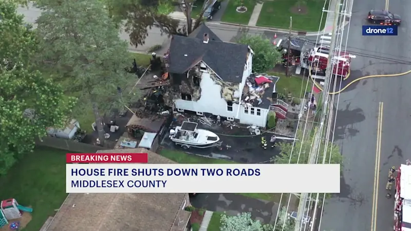 Story image: Roadway reopens following overnight house fire in Middlesex Borough