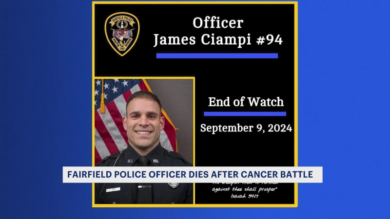 Story image: Fairfield police, community mourn the loss of Officer James Ciampi, who battled cancer