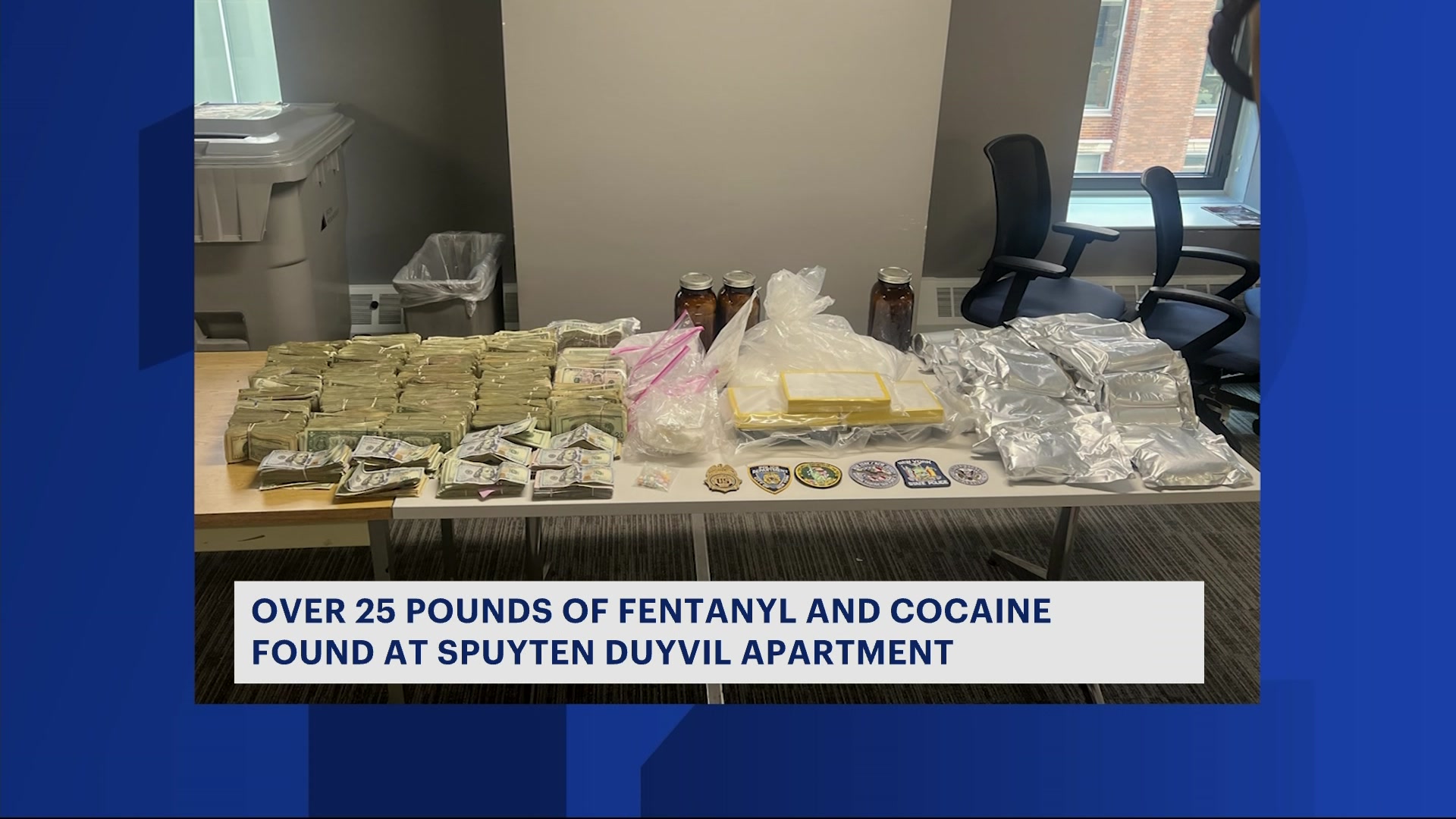View of Authorities: Over 25 pounds of cocaine and fentanyl seized from Bronx apartment