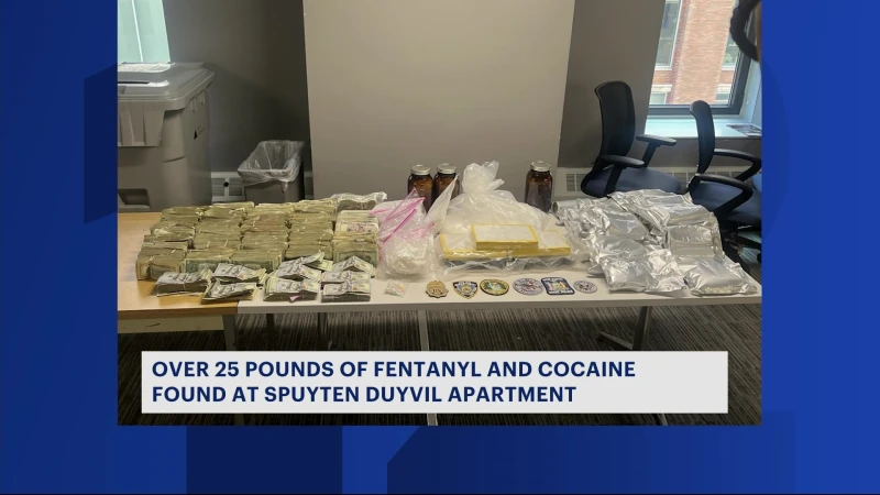 Story image: Authorities: Over 25 pounds of cocaine and fentanyl seized from Bronx apartment