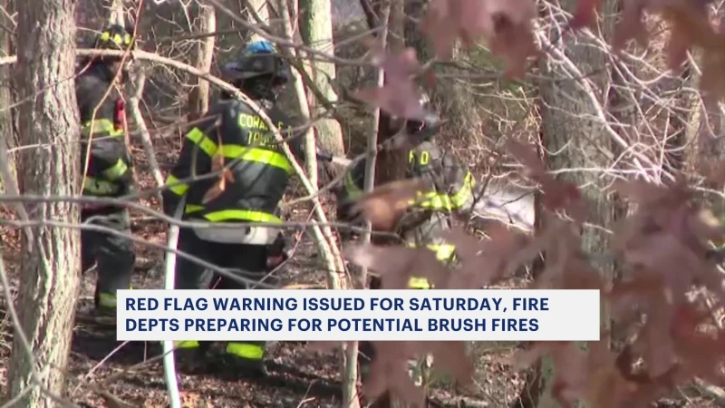 Story image: Red Flag Warning issued for Saturday as brushfire risk escalates across LI 