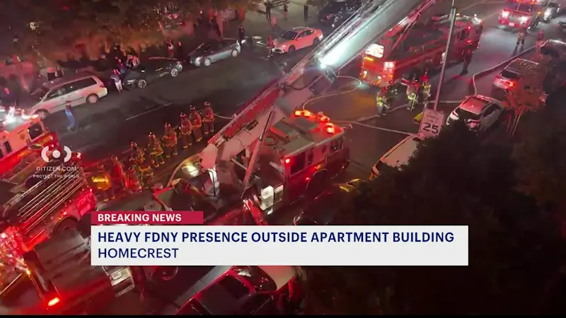 Story image: Fire rips through building overnight in Homecrest