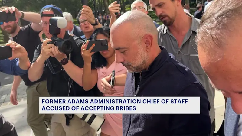 Story image: Chief of staff to former NYC Mayor Eric Adams, 3 others charged in federal bribery probe