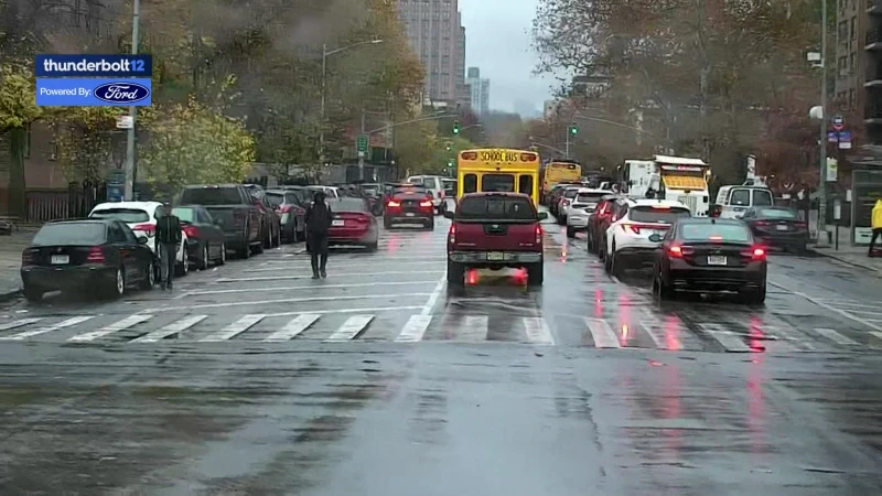 Story image: Thunderbolt 12: Checking on the slick, wet roads across the Bronx