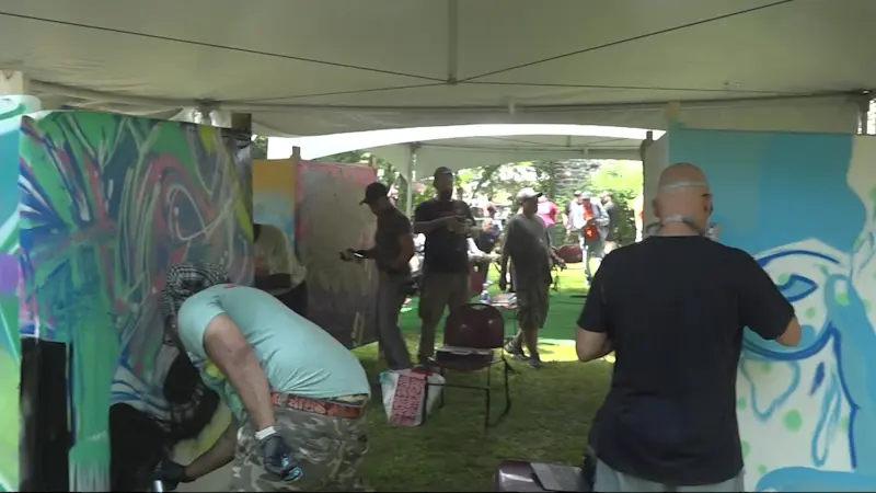Story image: Norwood community celebrates third annual Aerosol Art and Street Jam Juneteenth Jamboree