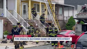 Multiple alarm fire engulfs home in Bayonne