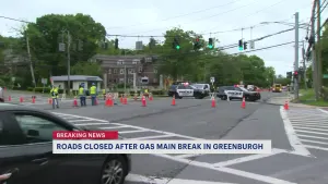 Gas main break forces partial shutdown of Central Park Avenue in Greenburgh