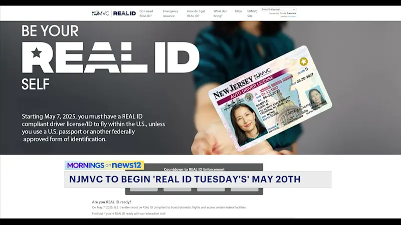 Story image: REAL ID deadline is Wednesday – but Secretary Noem says NJ travelers can still fly for now