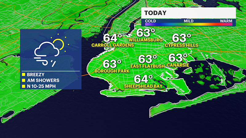 Story image: STORM WATCH: Nor'easter departs with nicer weather in view across Brooklyn