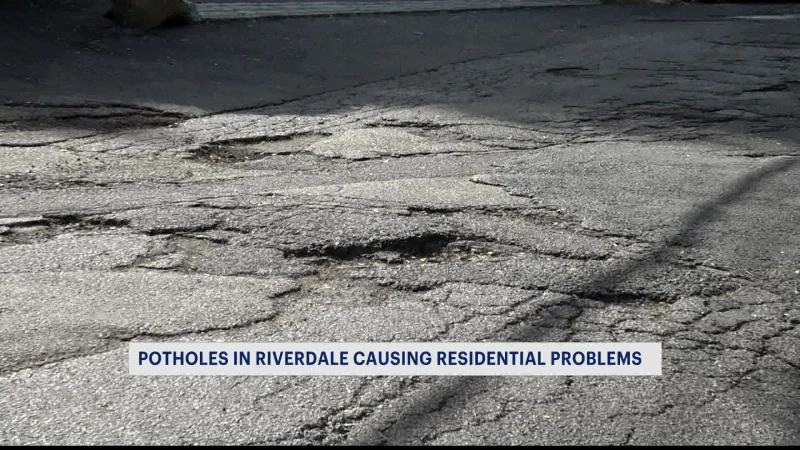 Story image: DOT says it will fix potholes in Riverdale neighborhood following News 12 report