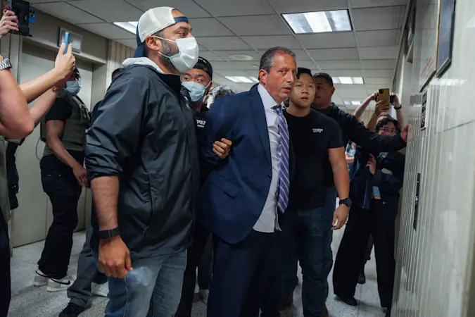 Story image: Brad Lander, NYC comptroller and mayoral candidate, arrested outside immigration court