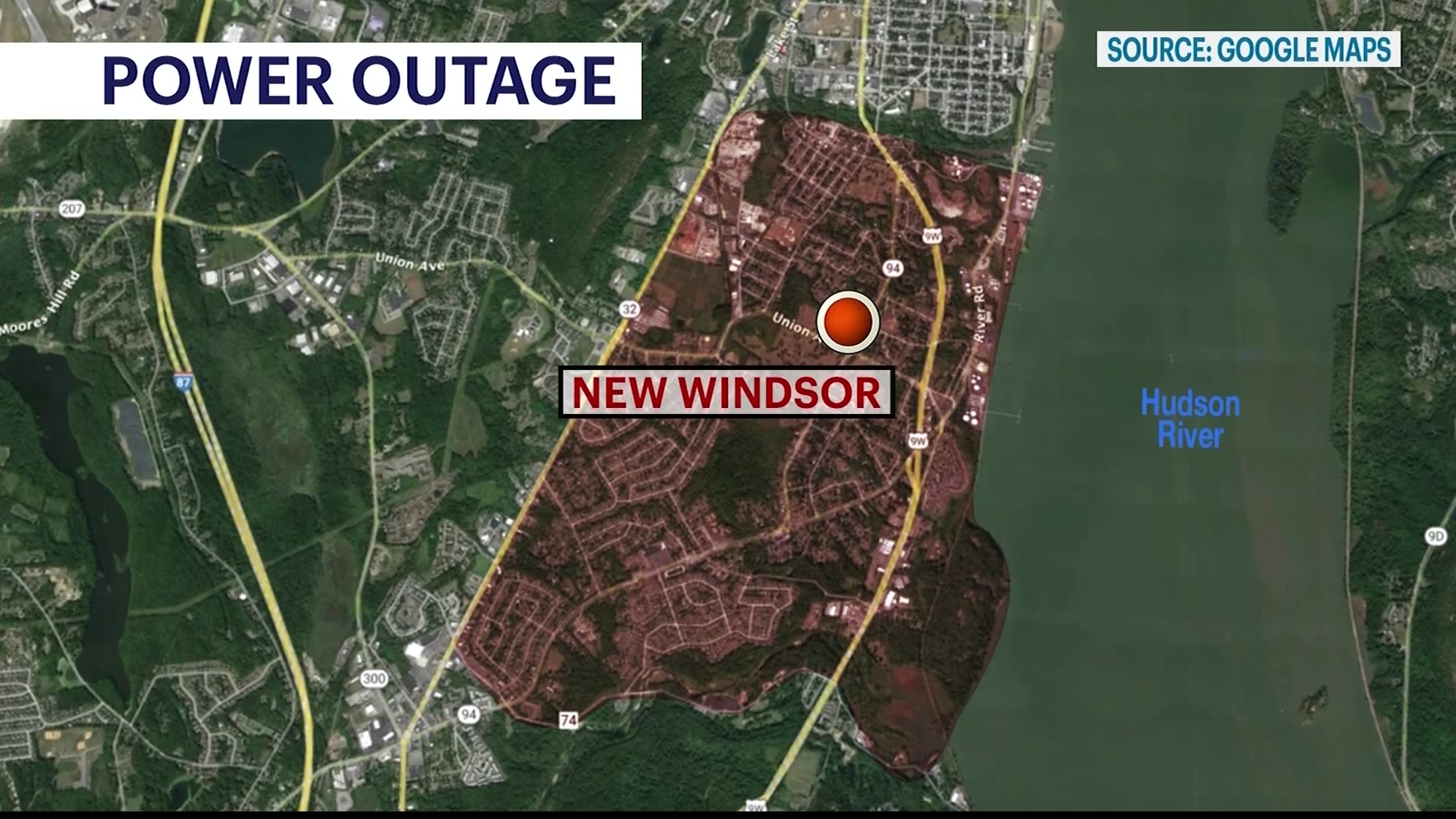 Central Hudson Power fully restored after broken utility pole caused outage in New Windsor