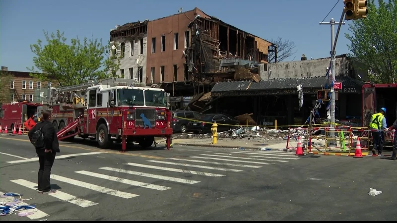 Story image: 'We lost something good'. FDNY says large fire destroys Bushwick supermarket, leaves 55 people homeless