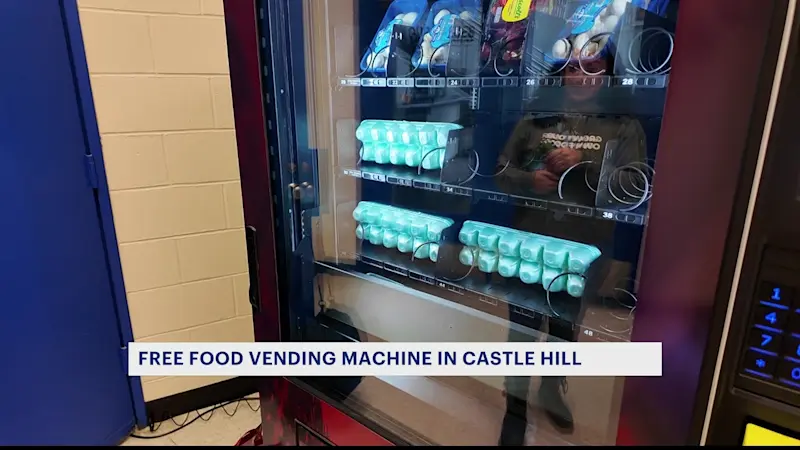 Story image: Vending machine provides free food in Castle Hill