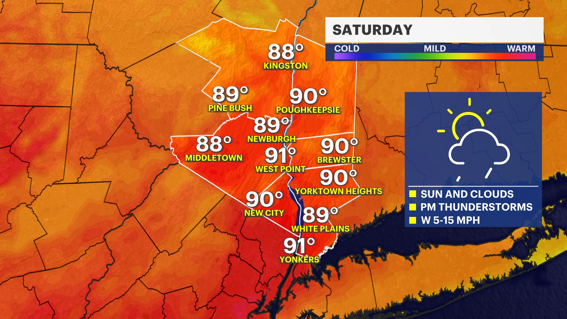 STORM WATCH: Extreme heat continues for the Hudson Valley with scattered storms throughout the weekend
