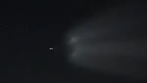 Not an alien - Rocket lights up pre-dawn sky