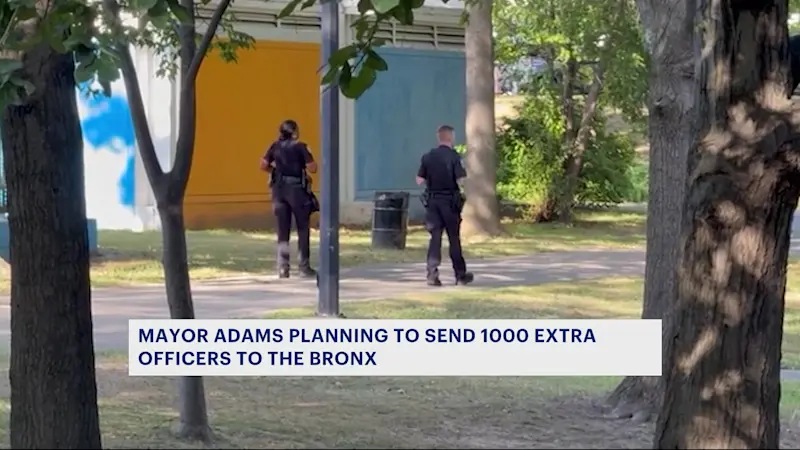 Story image: Bronx residents approve mayor's plan to deploy 1,000 more police officers to the borough