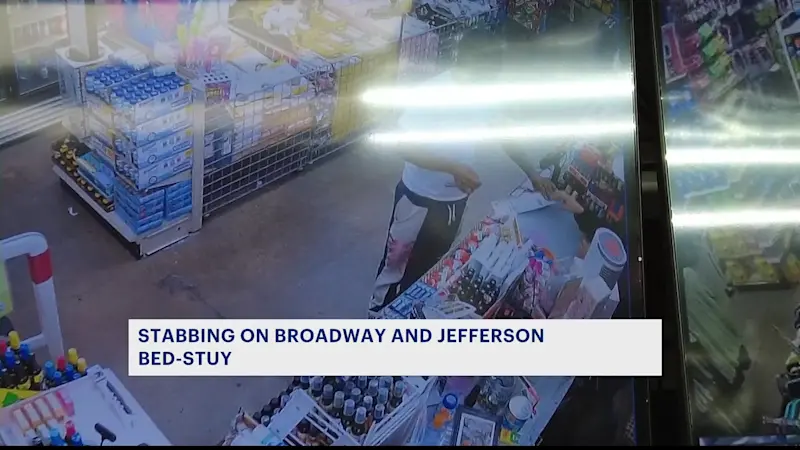 Story image: Caught on camera: Melee inside Bushwick 99-cent store leaves 1 man stabbed
