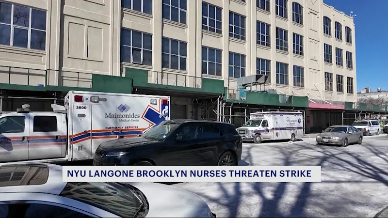 Story image: Nurses at NYU Langone-Brooklyn issue strike notice