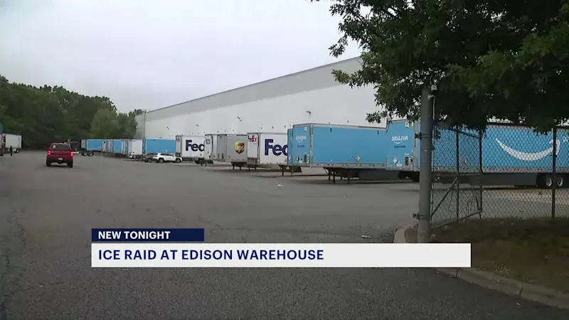 Story image: Dozens taken into custody in Edison warehouse ICE raid, advocates say