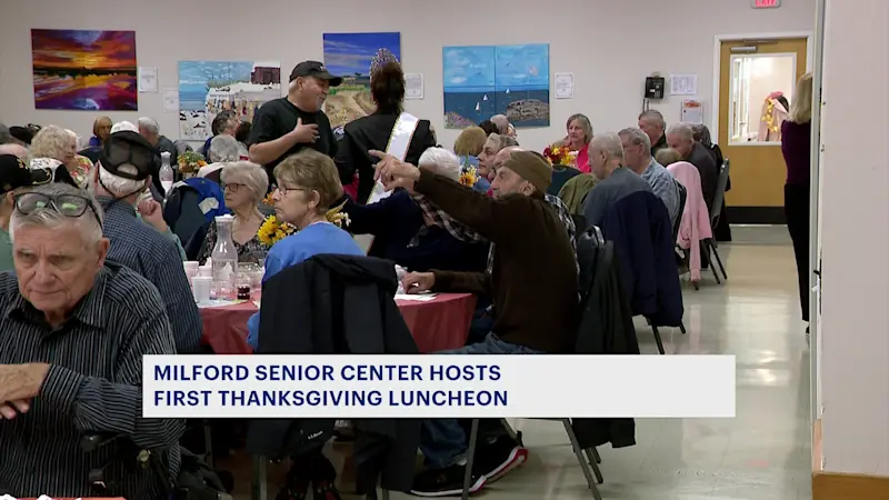 Story image: Donation by former member allowed Milford Senior Center to hold first Thanksgiving luncheon 