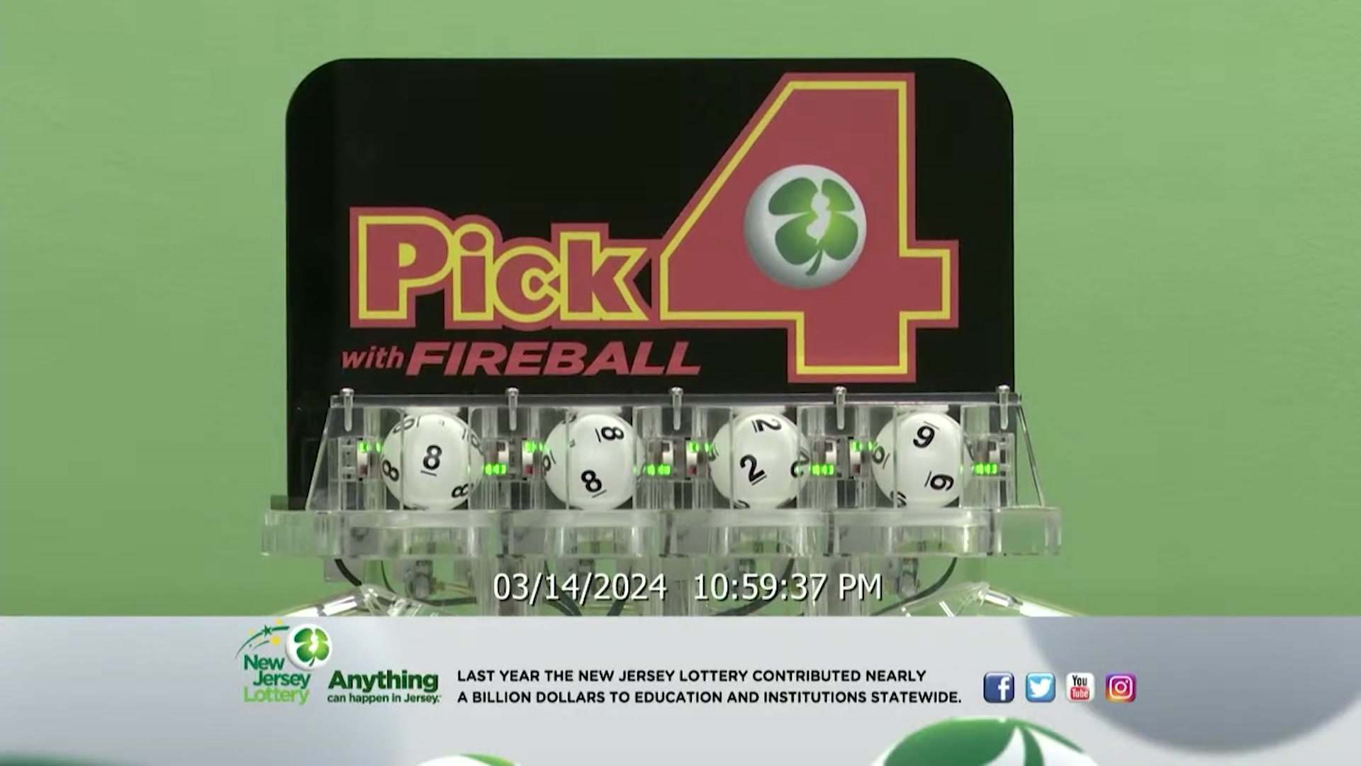 New jersey lottery pick 3 store and pick 4 midday and evening