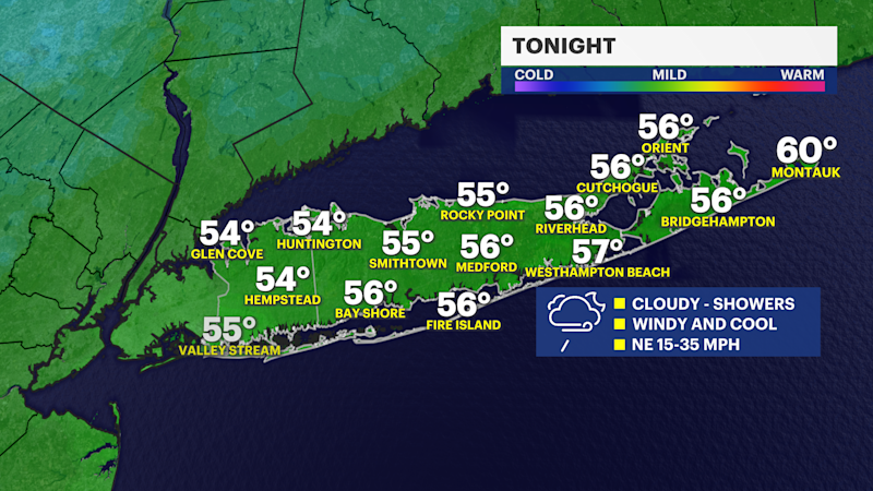 Story image: Improving weather for Long Island following strong nor'easter
