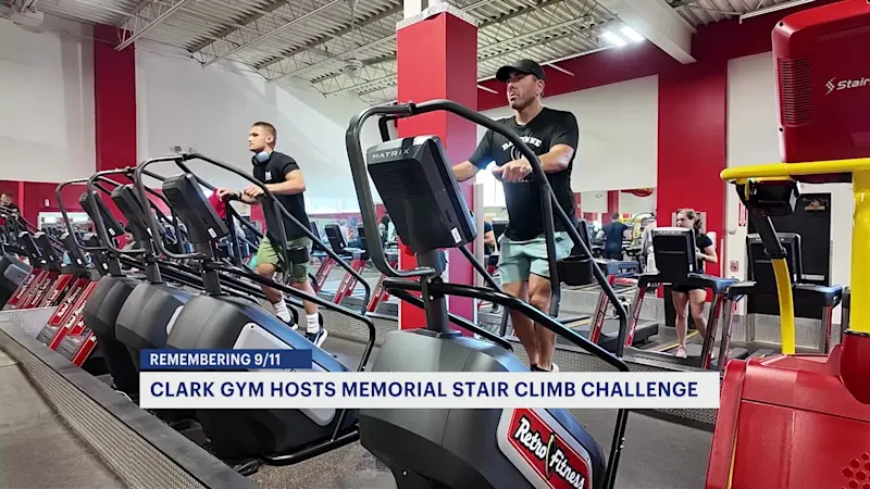 Story image: Clark Retro Fitness marks 9/11 with challenge that commemorates first responders at ground zero