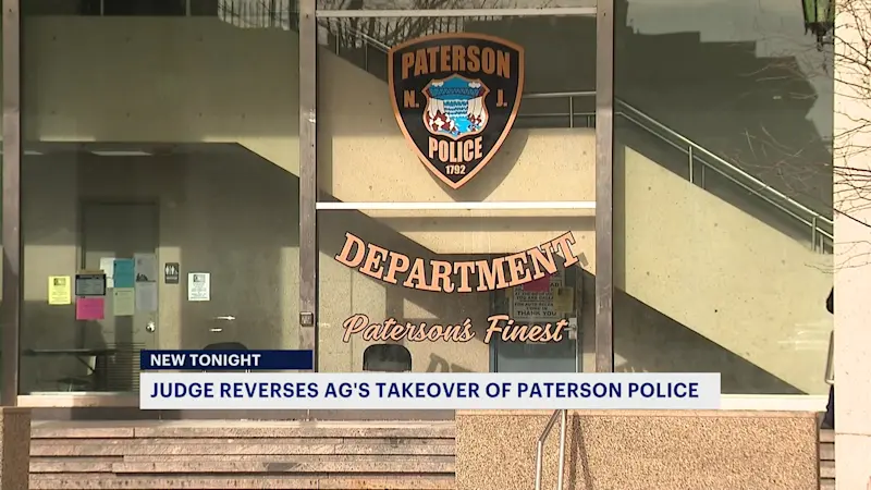 Story image: Judge reverses state's takeover of Paterson Police Department following lawsuit