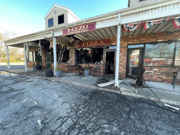 Story image: Multiple businesses damaged after fire breaks out in Wading River pizzeria