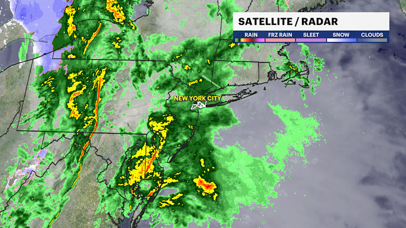 Story image: STORM WATCH: Windswept downpours, flooding impact Bronx areas