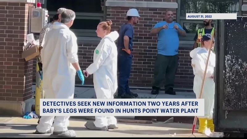 Story image: Detectives seek new information two years after baby's legs were discovered at Hunts Point water treatment plant