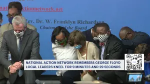 Local city leaders kneel for 9 minutes, 29 seconds in honor of George Floyd